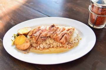 Kao Kha Moo or Thai-Style Braised Pork Leg on Rice