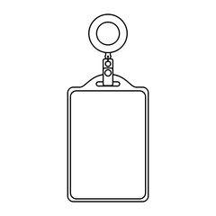 identification card corporate office empty template vector illustration outline