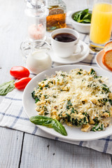 Omelet with spinach