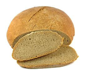 Aufgeschnittenes Brot, Brotlaib, Brotscheiben