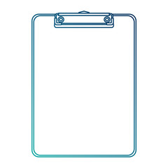 office clipboard clip stationery element blank icon vector illustration blue line image