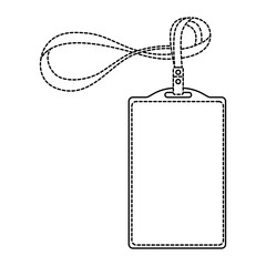 template for advertising branding and corporate identity plastic id badge with lanyard dotted line design