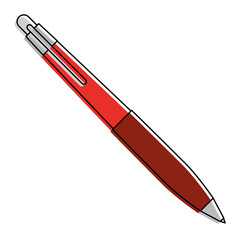 pen office or school stationery accessory vector illustration