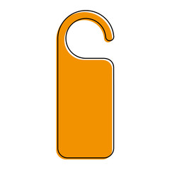 door knob do not disturb hanger empty template vector illustration