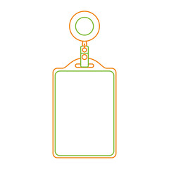 identification card corporate office empty template vector illustration color line design