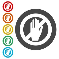 Obraz premium No entry sign, Stop icon 