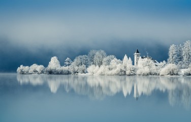 Winter Morgenstimmung am Grundlsee