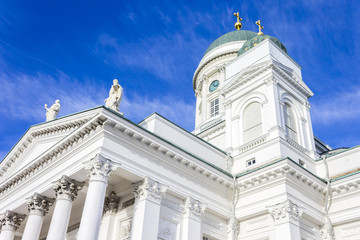 The Helsingin tuomiokirkko or Helsinki Cathedral, a Finnish Evangelical Lutheran cathedral in the...