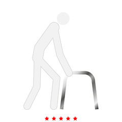 Sick man icon . Different color .