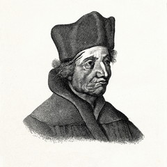 Fototapeta premium Johann Eck, german theologian and early counterreformer (from Spamers Illustrierte Weltgeschichte, 1894, 5[1], 208)
