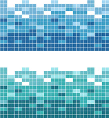 Seamless mosaic vector patterned tile. Tile for design repair of apartments. Vector template Layout.