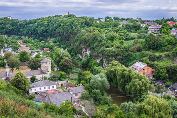 Canyon of Smotrych River in Kamianets Podilskyi, Ukraine