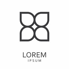  Black abstract logo