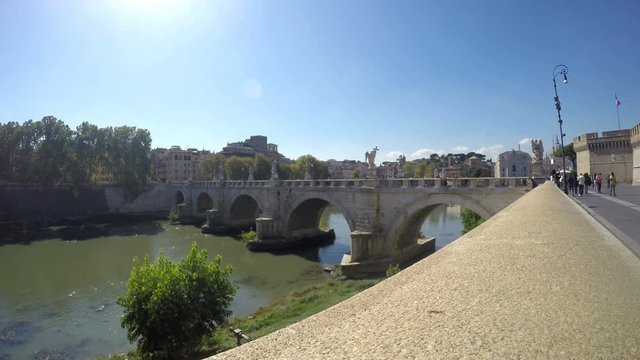 Sant'Angelo bridge over Tiber river