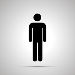 Man silhouette, simple black human icon