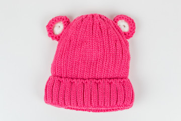 Winter cap isolated on white background