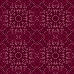 Mandala. Zentangl round ornament. Relax. Oriental pattern. Rose