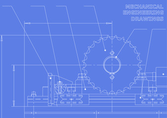 Mechanical engineering drawings. Vector Drawing