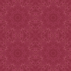 Seamless Mandala. Seamless oriental pattern. Doodle drawing. Hand drawing. Yoga, relaxation, floral motifs. Rose