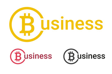 Business logo. sign bitcoin