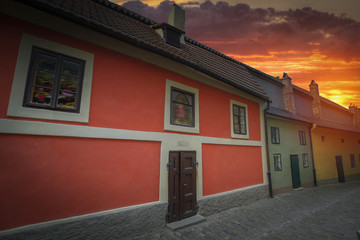 beautiful old streets of Prague.