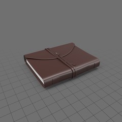 Leather journal with a tie closure