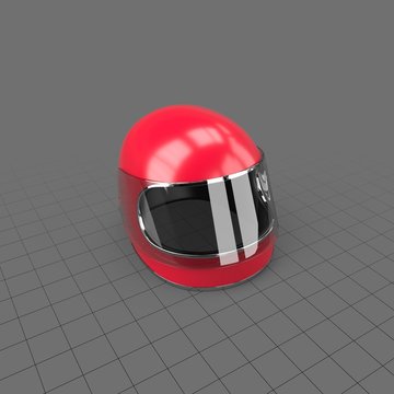 Red motorcycle helmet