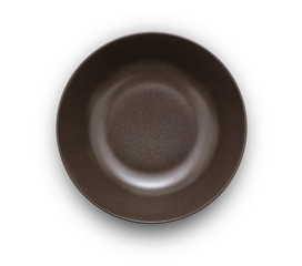 Deep ceramic plate, included clipping path