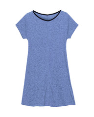 Blue sport tracksuit dress isolated white