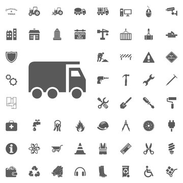 Truck icon. Construction and Tools vector icons set
