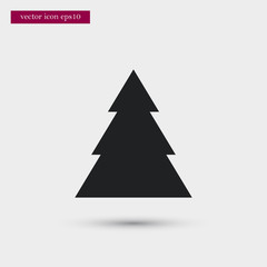 Obraz premium Xmas tree icon simple winter vector sign