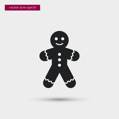  Xmas cookie icon simple winter vector sign