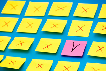 Color stickers with fails and one ascend