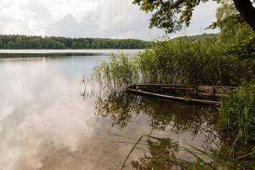 boat wrack in the water