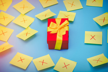 Color stickers and one selected gift box