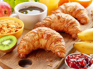 freshly baked croissants