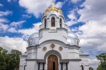 Fototapeta na wymiar St Alexander Nevsky Cathedral in Kamianets Podilskyi, Ukraine
