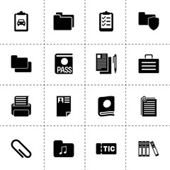 Document icons. vector collection filled document icons