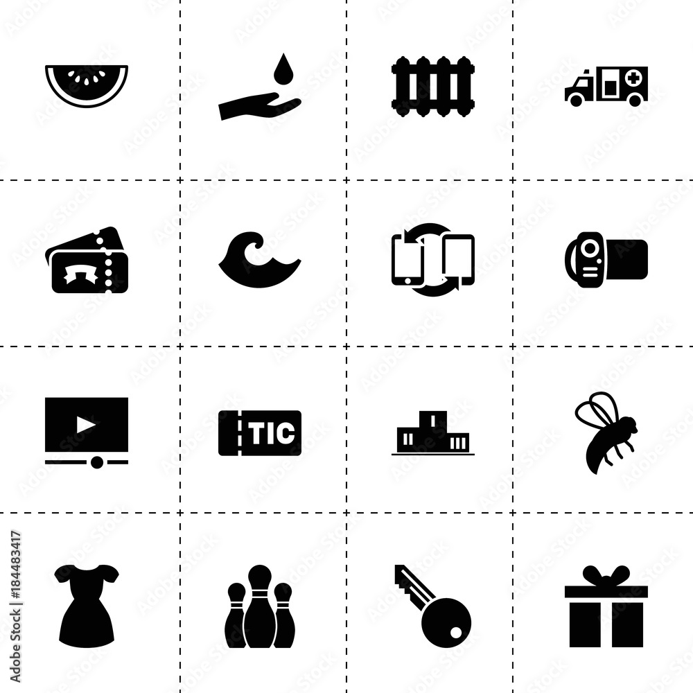 Poster web icons. vector collection filled web icons
