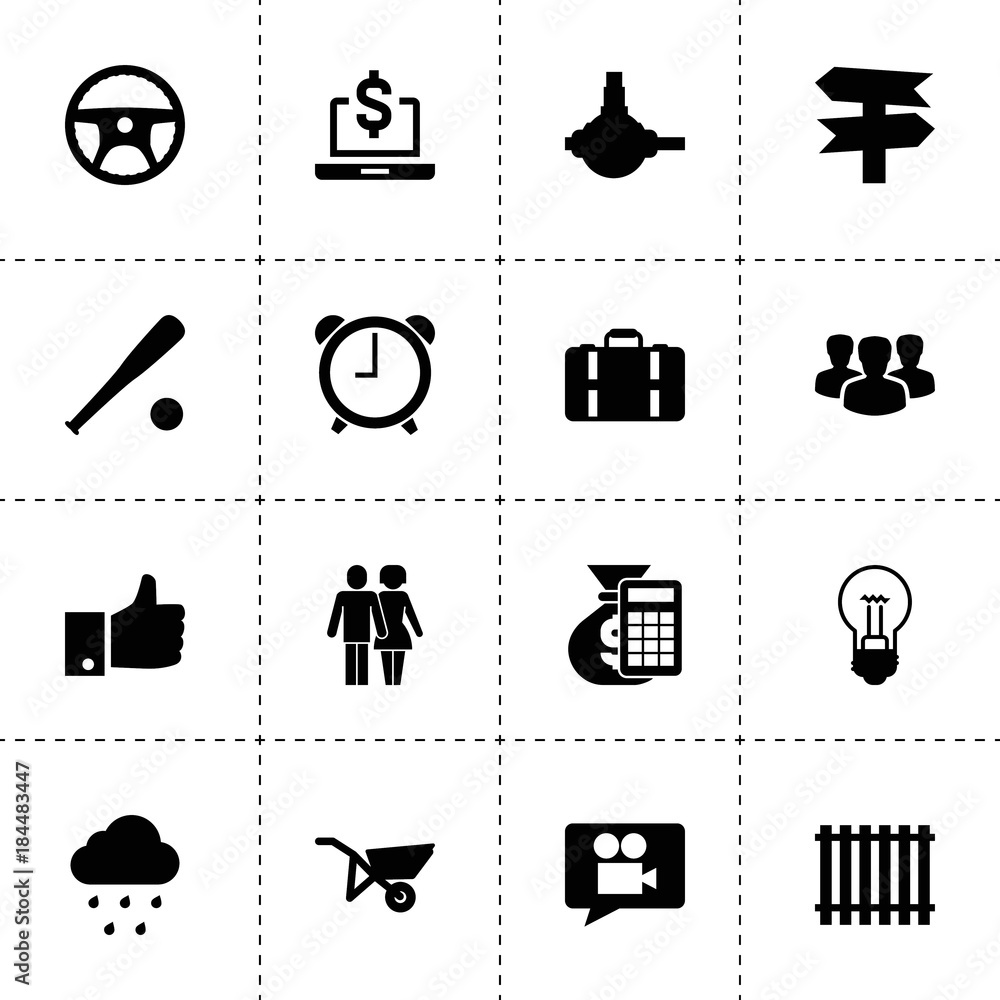 Poster web icons. vector collection filled web icons