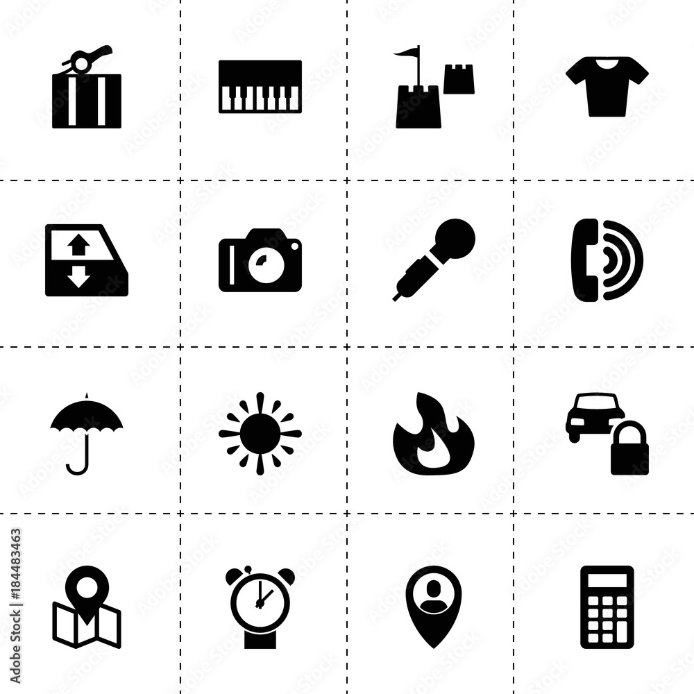 Poster button icons. vector collection filled button icons