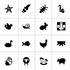 Naklejka premium Animal icons. vector collection filled animal icons