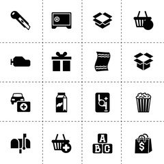 Box icons. vector collection filled box icons