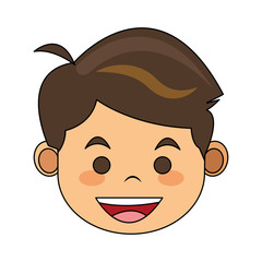 Boy smiling cartoon icon vector illustration graphic design