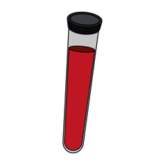 Test tube with blood icon vector illustration graphic design