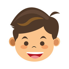 Fototapeta premium Boy smiling cartoon icon vector illustration graphic design