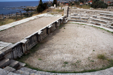 Fototapeta premium Roman ruins view, Byblos, Lebanon