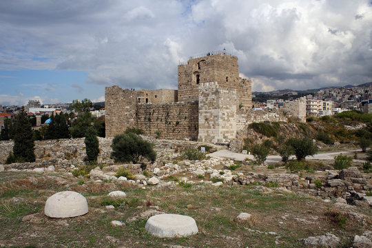 Crusader Castle and Roman ruins of Byblos historical center, Lebanon