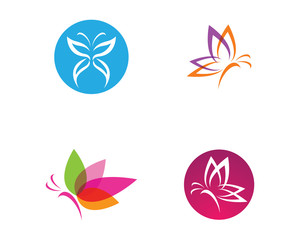 Fototapeta na wymiar Butterfly Logo Template
