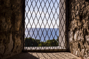 Window in old castle.